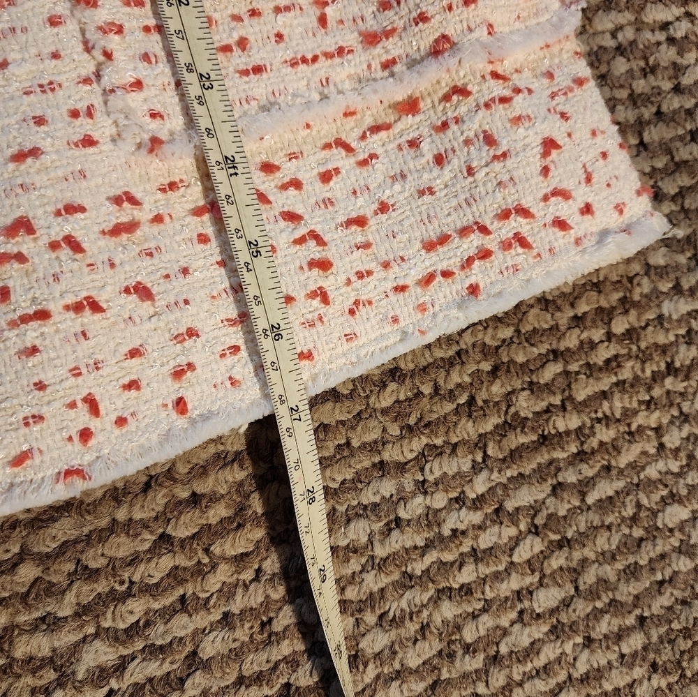 Rebecca Taylor Beckie Tweed Jacket White/Red Women's Size 4 - Picture 10 of 11